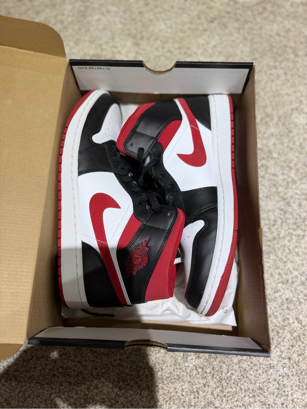 Jordan Men’s Sneakers White Black Red